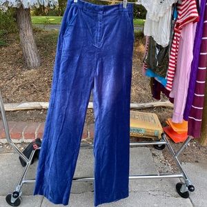 BLUE VELVET TROUSERS